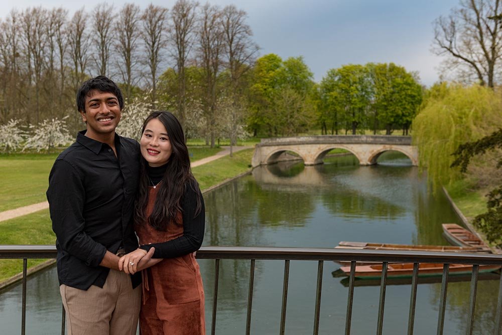 Romantic couple portrait session in Cambridge