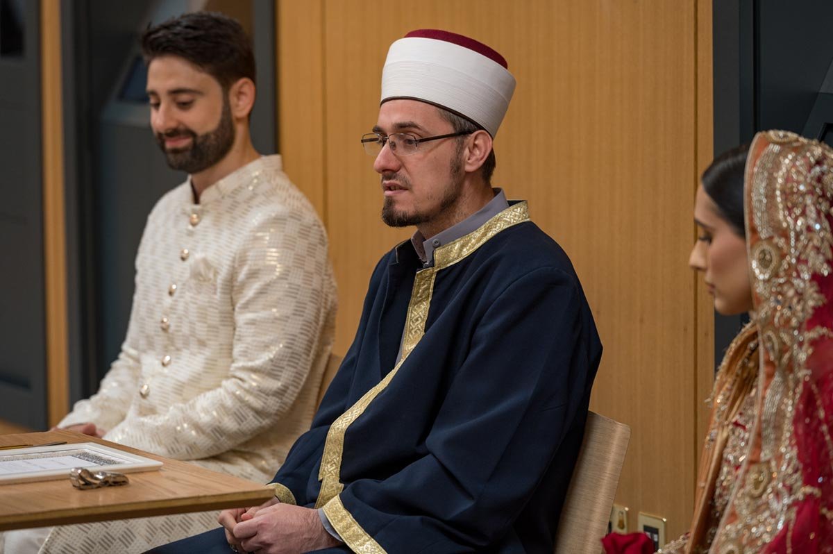 Cambridge nikah photography — mosque architecture and documentary moments (image 1)