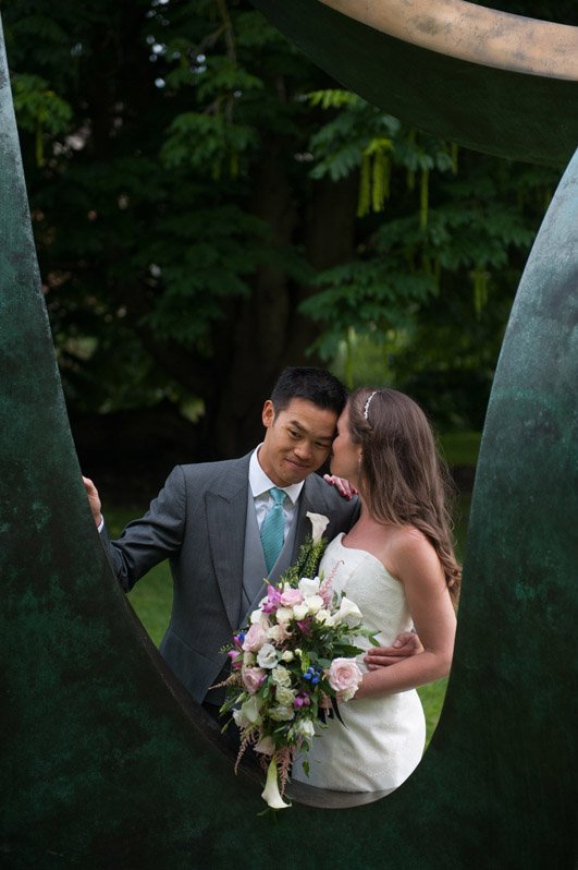 Wedding portrait captured in Cambridgeshire with natural colour