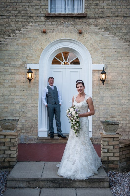 Elegant wedding portrait in Cambridge photographed naturally